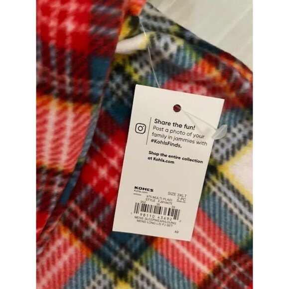Jingle Bell Rock Notch Pajama Top & Pajama Bottoms Set 3XLT (3737) - Picture 5 of 6
